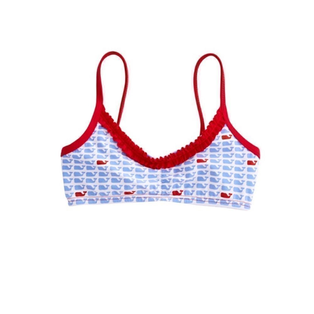 Vineyard Vines Party Whale Print Bikini Top Girl's XL